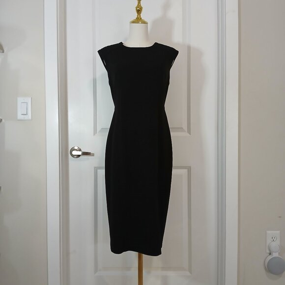 DKNY Sheath Dress Women’s Size M Black Sleeveless Work or Cocktail - Picture 1 of 8